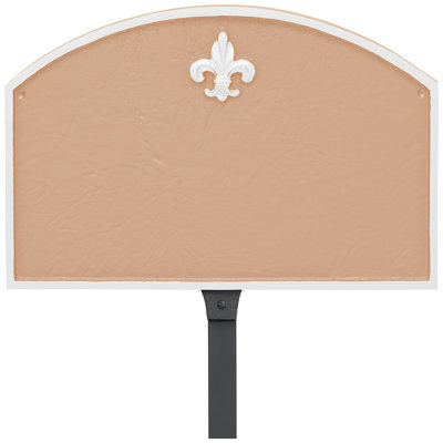 Enseigne d’adresse pour pelouse sur 1 ligne Fleur de Lis