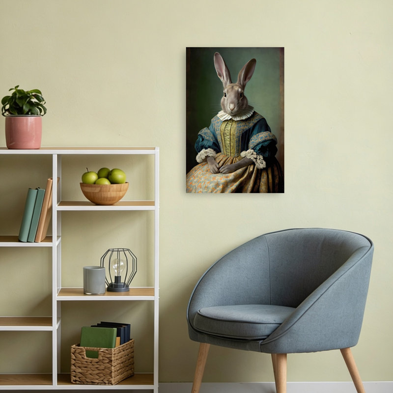 Reproduction d'art mural Regal Hare, H 24 po x l 16 po