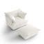 Upholstered Armchair with Footstool-682566107