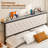 Headboard With Storage And Charging Station, Upholstered Storage Headboard Only With Bed Frame Brackets Adapter, Button Tufted Design, Easy Assembly-186466654-186466655