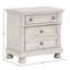 Table de chevet deux tiroirs gris antique