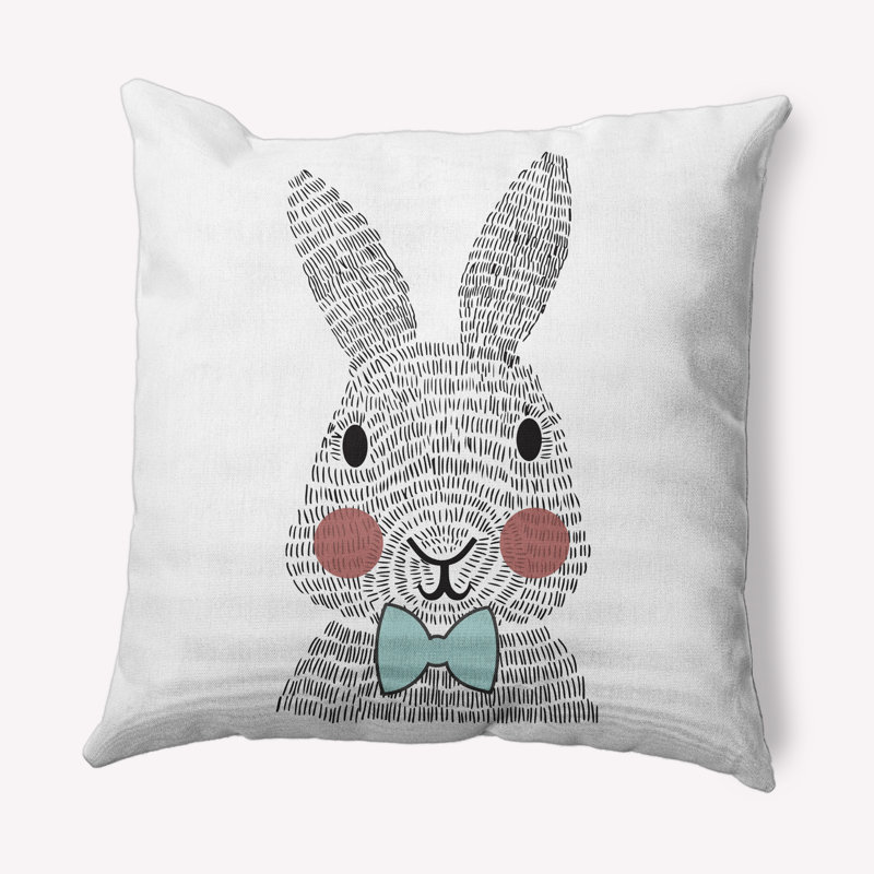 Housse et insert de coussin carré pour l'extérieur, Motif ondulé / bleu, 18 po x 18 po
