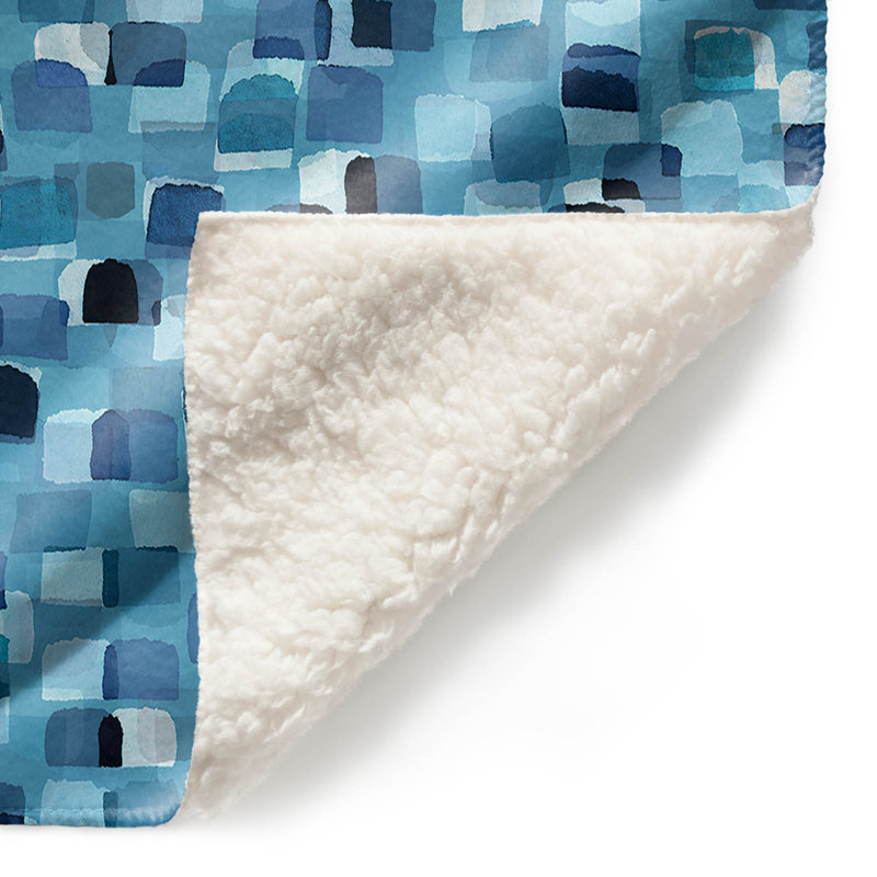 Couverture sherpa douce 9 pois dot visions, l 51 po x L 60 po