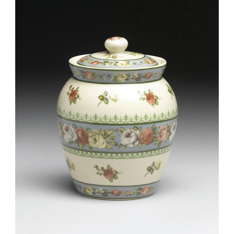 Floral Design Porcelain Storage Jar