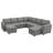 Caren Upholstered Sleeper Sectional Modular Sofa Bed With Ottoman-115354295