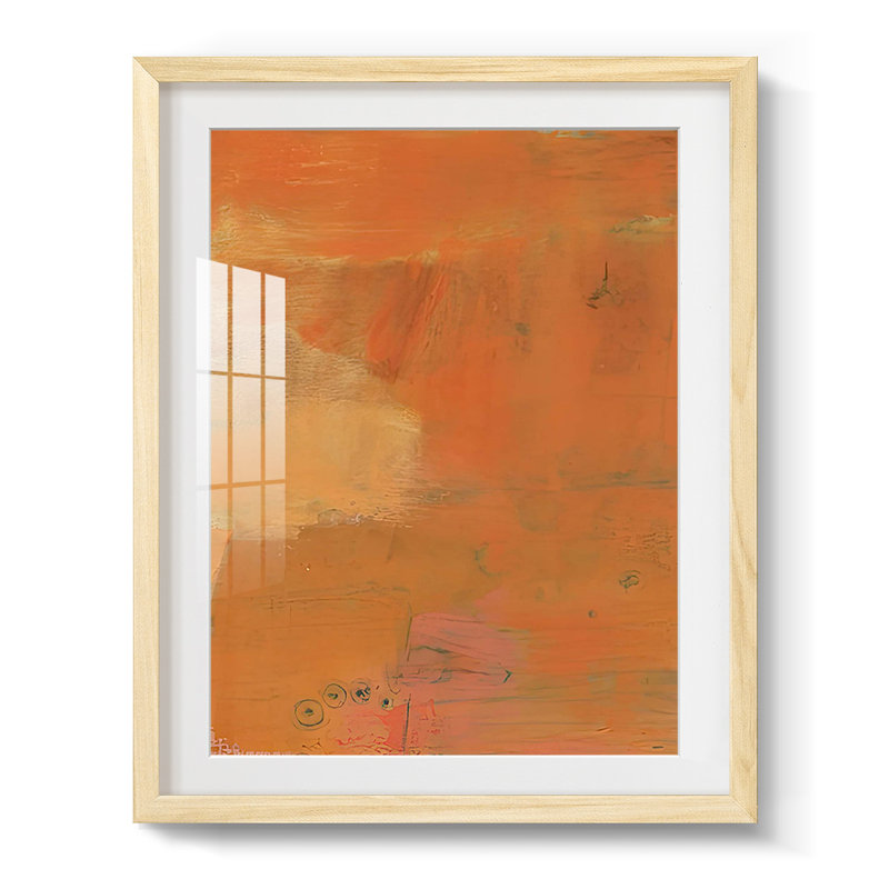 Almon Abstract II - impression encadrée, Naturel, H 28,5 po x l 20,5 po