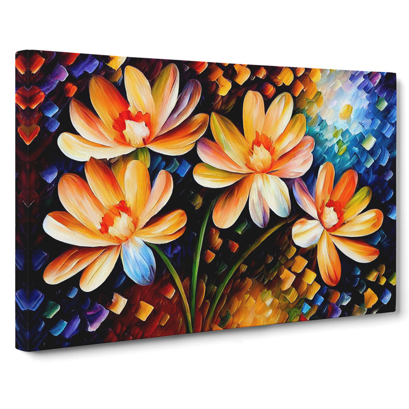 Mixed Flowers Vol.3 Abstract - Wrapped Canvas, 35cm H x 50cm W x 3cm D