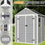 Remise de rangement en résine Campp 6 * 5Ft - Pp, imperméable, antirouille et grande capacité
