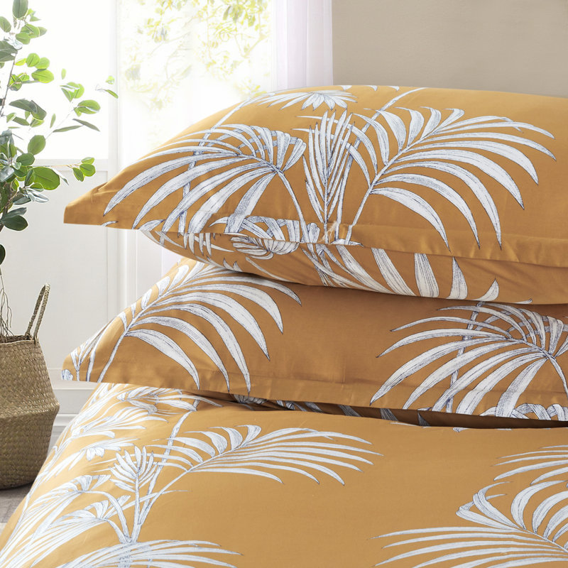 Ensemble de housse de couette réversible en coton , Housse pour couette simple et 1 taie d'oreiller
