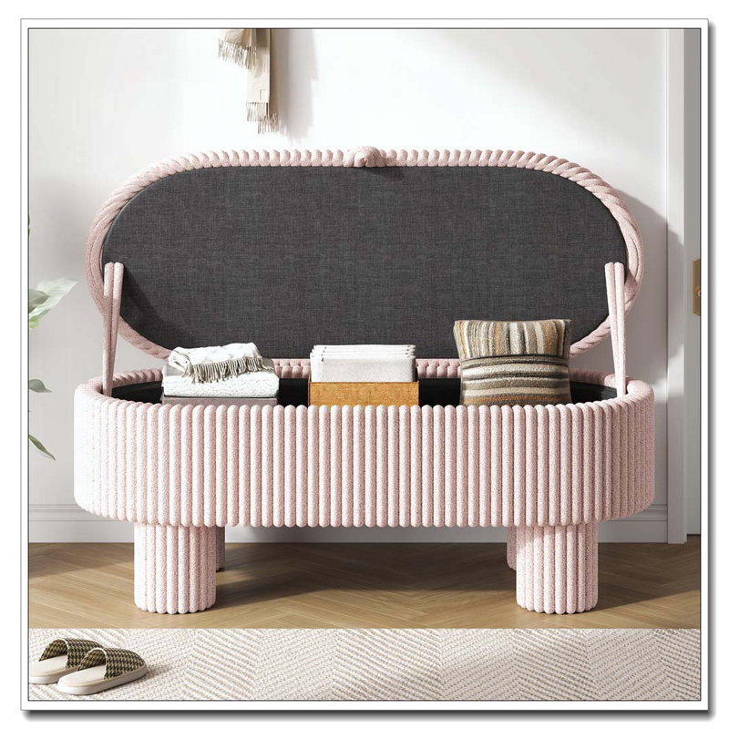 Banc rembourré Modern, Rose