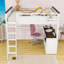 Queen Loft Bed With Desk, Shelf And USB
