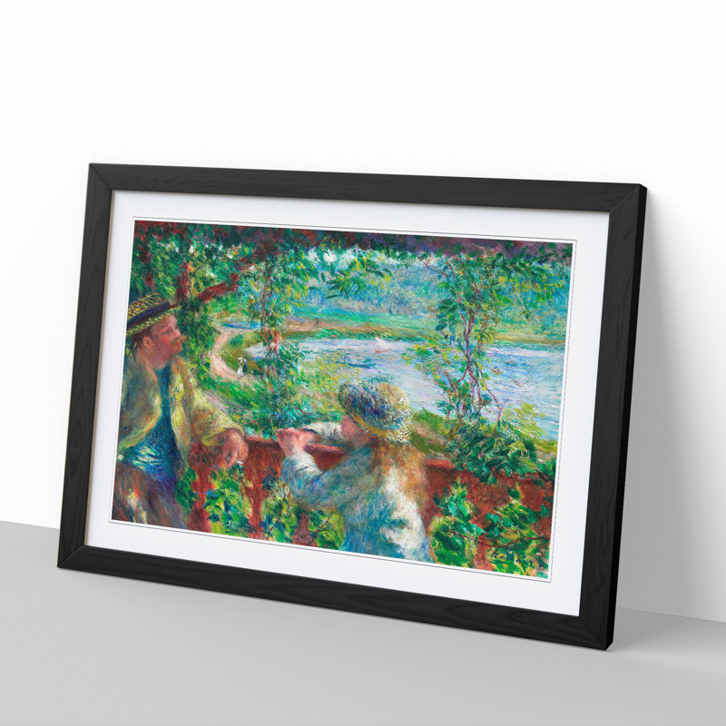 Near the Lake by Pierre-Auguste Renoir - Picture Frame Painting, Black Framed, 27cm H x 36cm W x 2cm D