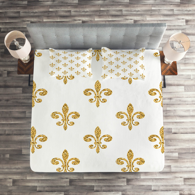 Eclectic Polyester Damask Coverlet