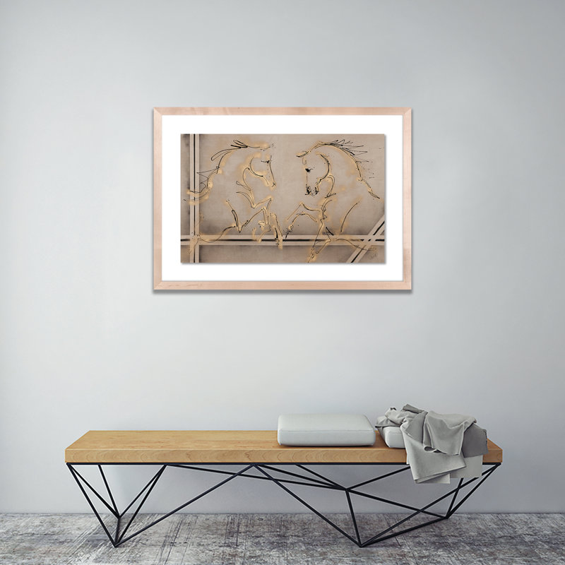 Greeting Print by Donna Bernstein, Natural, 33" H x 48" W x 2.5" D