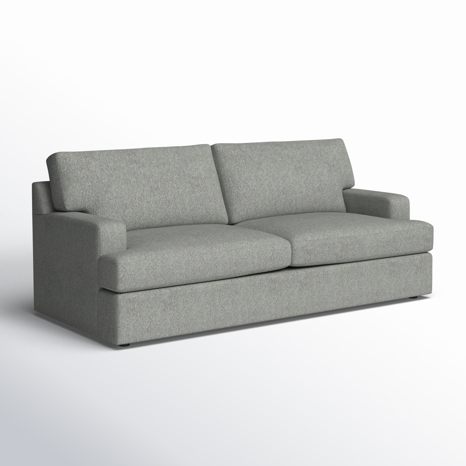 Cleo 84'' Sofa, Ticket Smoke Heathered Basketweave