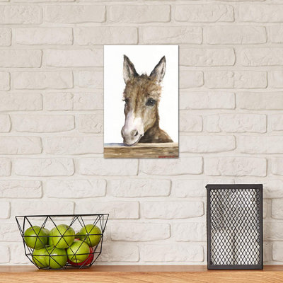 Cute Donkey 1 Piece Wrapped Canvas Painting