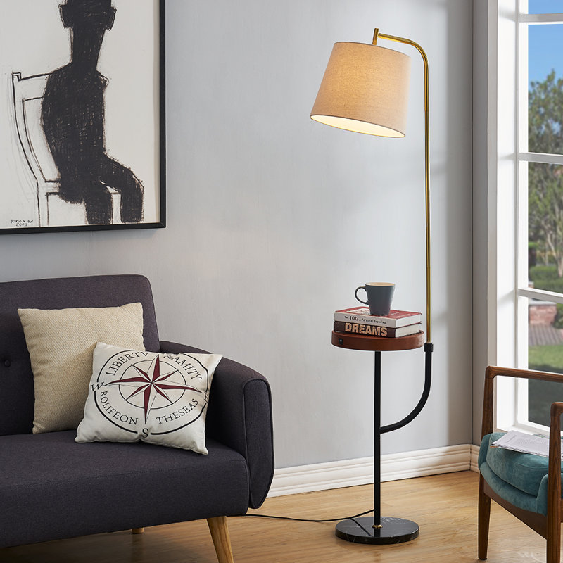 Brynslee 66'' Tray Table Floor Lamp with USB