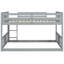 Lit double superposé gris avec construction solide pour plus de stabilité et garde-corps-1055217090