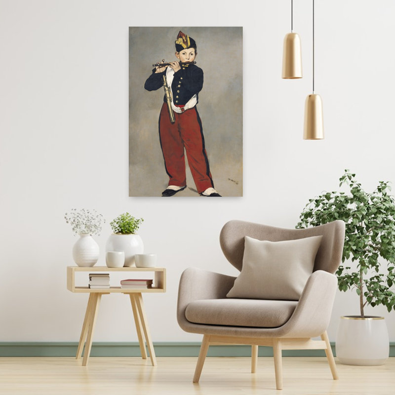 Le Fifer, 1866 Estampe d'art mural abstrait contemporain, H 36 po x l 24 po