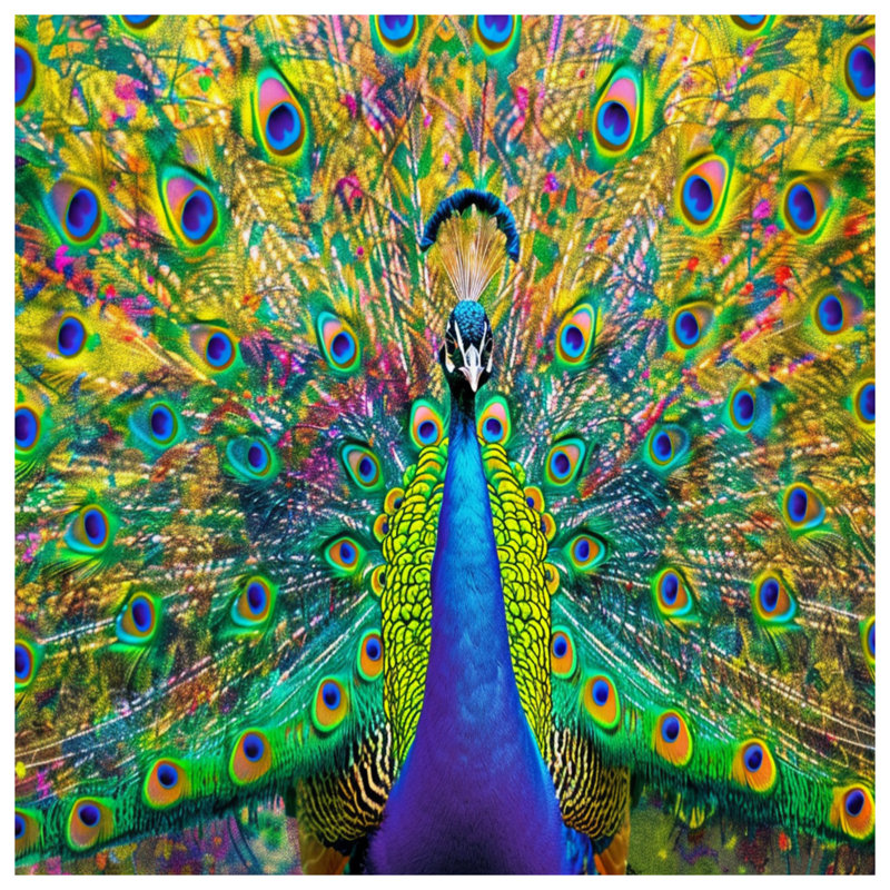 Vibrant Peacock Feathers Bath Mat, 34in W x 21in L