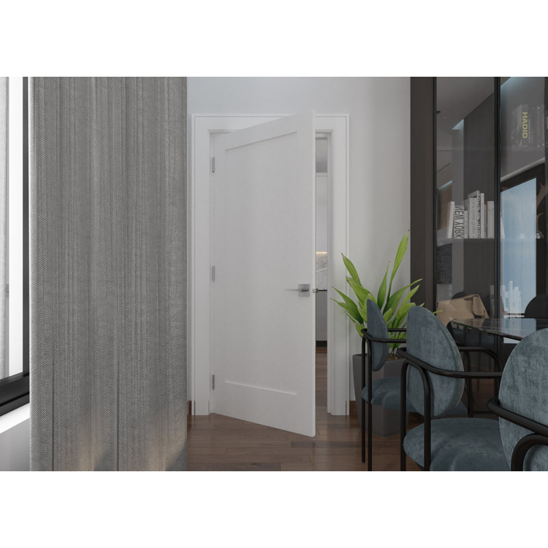 Porte double Gauss, Gauche, Nickel satiné, 30 po x 80 po