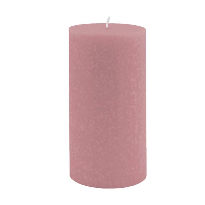 Timberline Unscented Pillar Candle, 6" H x 3" W x 3" D, Dusty Rose