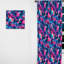 Triangles tranquilles et symétriques bleus et roses - Rideau moderne - Velours obscurcissant - 1 panneau-107563547
