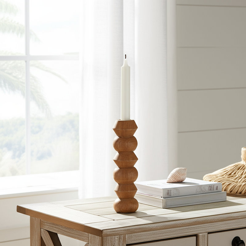 Timber Candle Holder Large, 8.63" H x 2.25" W x  2.25 D