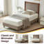 Wooden platform bed with upholstered base-1060308828-1060308831