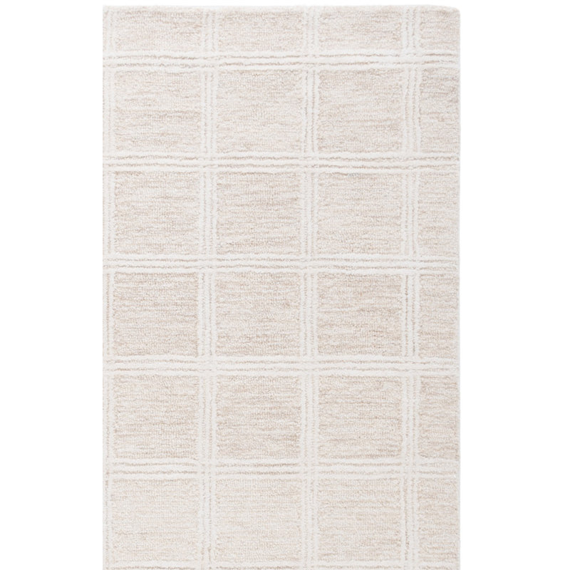 Tapis en laine et en coton touffeté à la main Karnak, Carré 6 pi