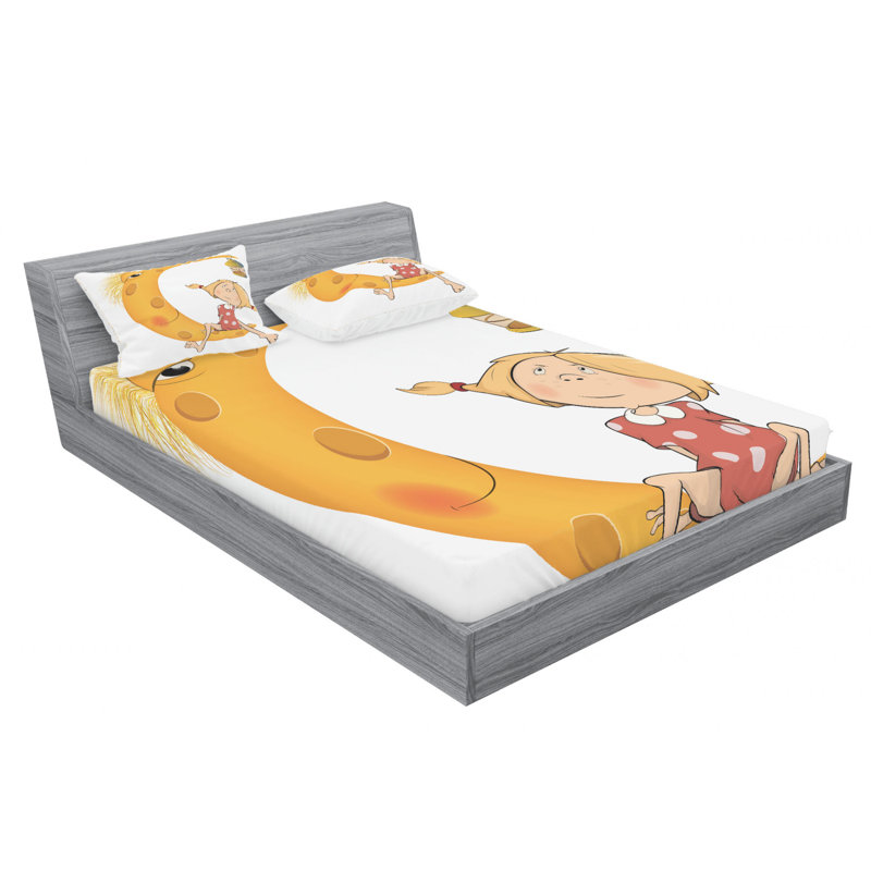 Microfiber Sheet Set, Queen Sheet Set with Fitted Sheet