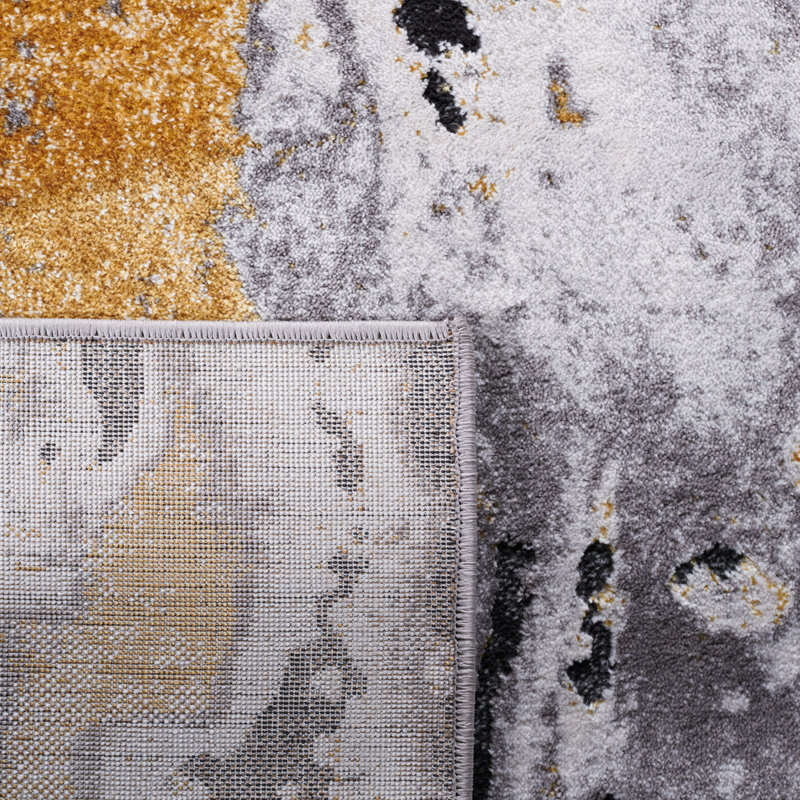 Amelia Performance Abstract Rug, Square 6'7"