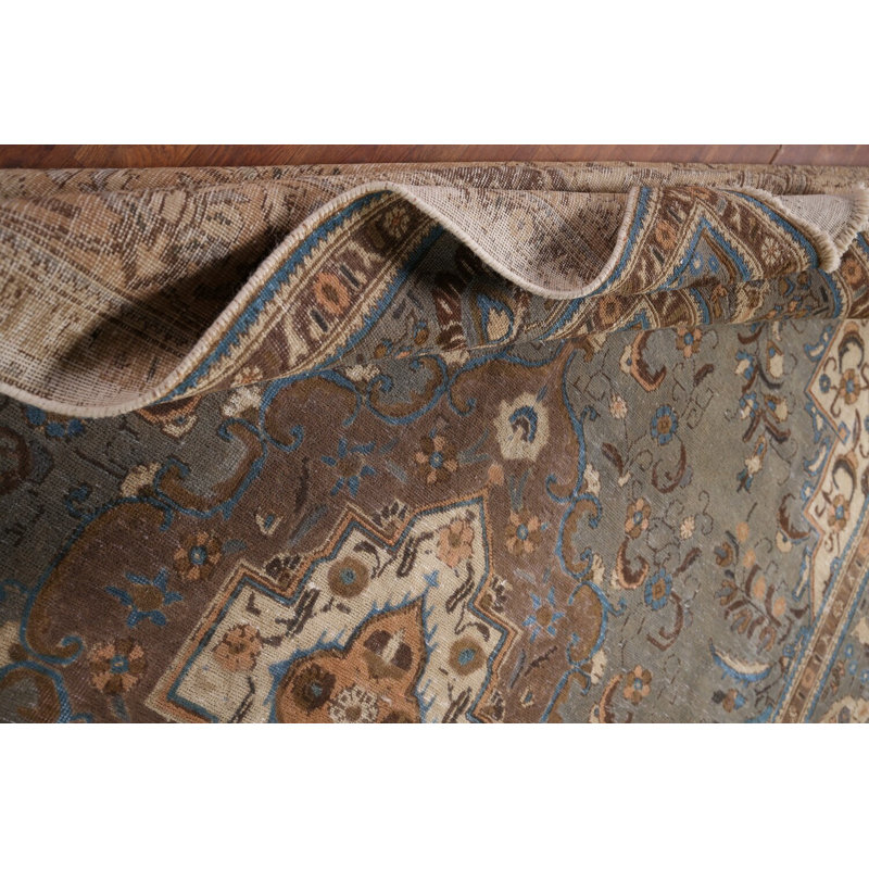 Tapis gris délavé traditionnel 8 x 11