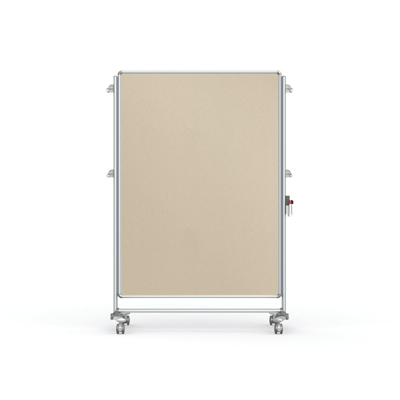 Panneau de bulletin autoportable Nexus, H 6 pi 4 po x l 4 pi 4 po, Beige