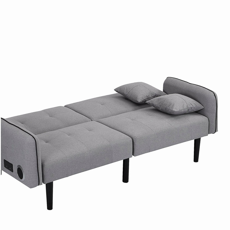 Folding Ottoman Sofa Bed with stereo (Gray)