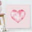 Margarida Blurry Heart Print on Wrapped Canvas-1784322304