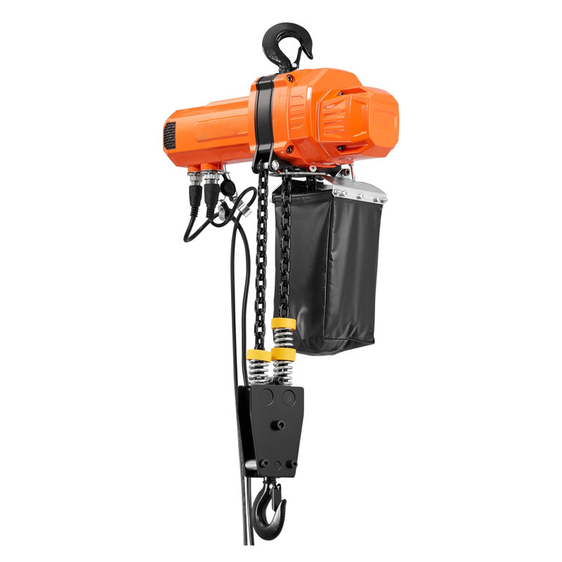 Palan électrique à chaîne de 2 200 lb avec levage de 10 pi, pont roulant monophasé de 120 V, comprend une télécommande sans fil de 328 pi et une télécommande câblée de 8 pi pour l'entrepôt et le garage
