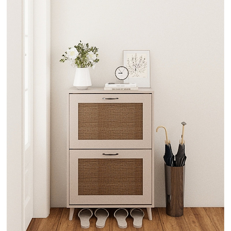 Étagère à chaussures spacieuse à 2 entrées - rangement stable pour jusqu'à 12 paires, accès rapide, bois d'ingénierie gris antique, rangement de 35,42 po de hauteur, conception facile d'accès,