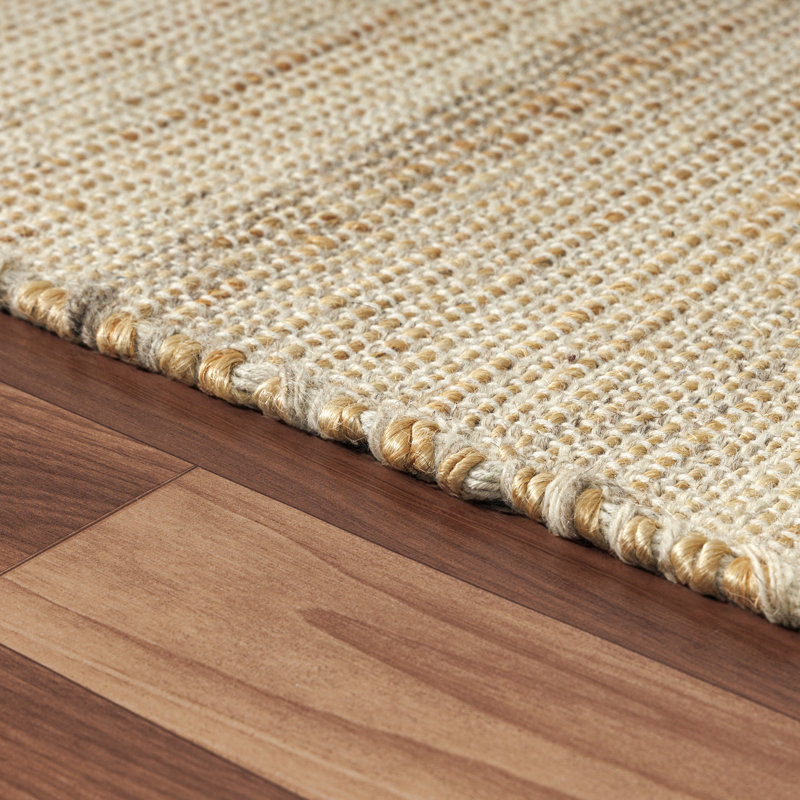 Tapis en jute / laine / coton tissé à la main Laverle, Rectangle de 10 pi x 14 pi