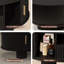 Table basse 55 po ovale avec rangement caché, table de centre cannelée moderne Mid-Century avec tiroir et portes tambour rondes-129199231-129199234
