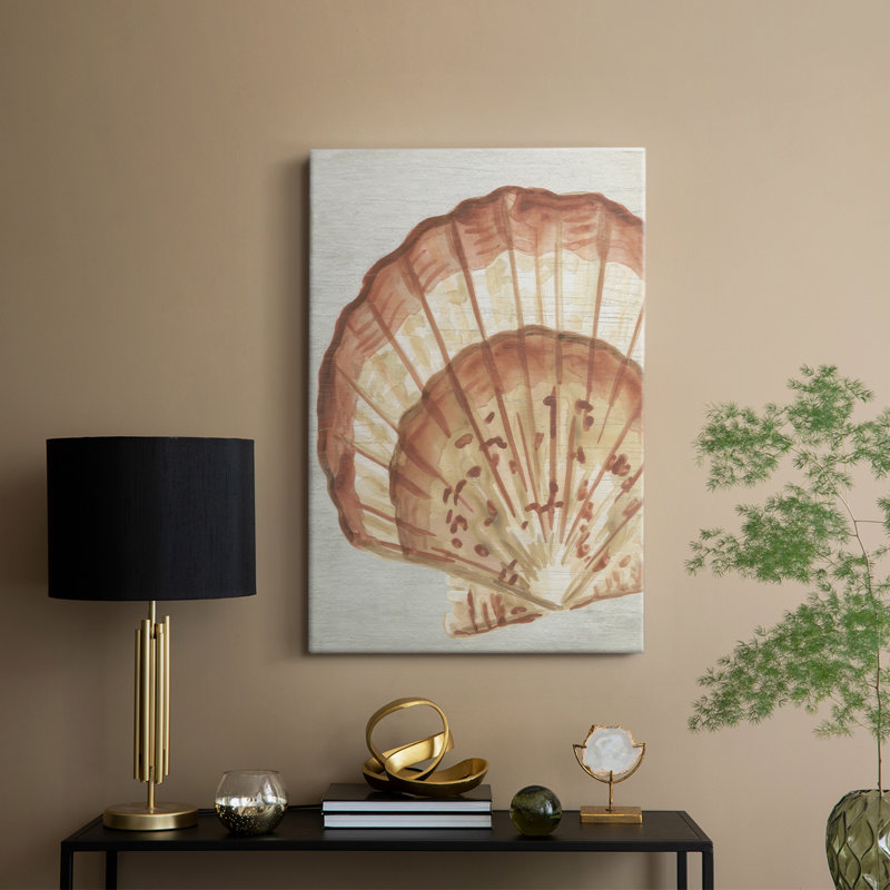 Vintage Shell Vignette II -Galerie enveloppée Cavas, H 18 po x l 12 po