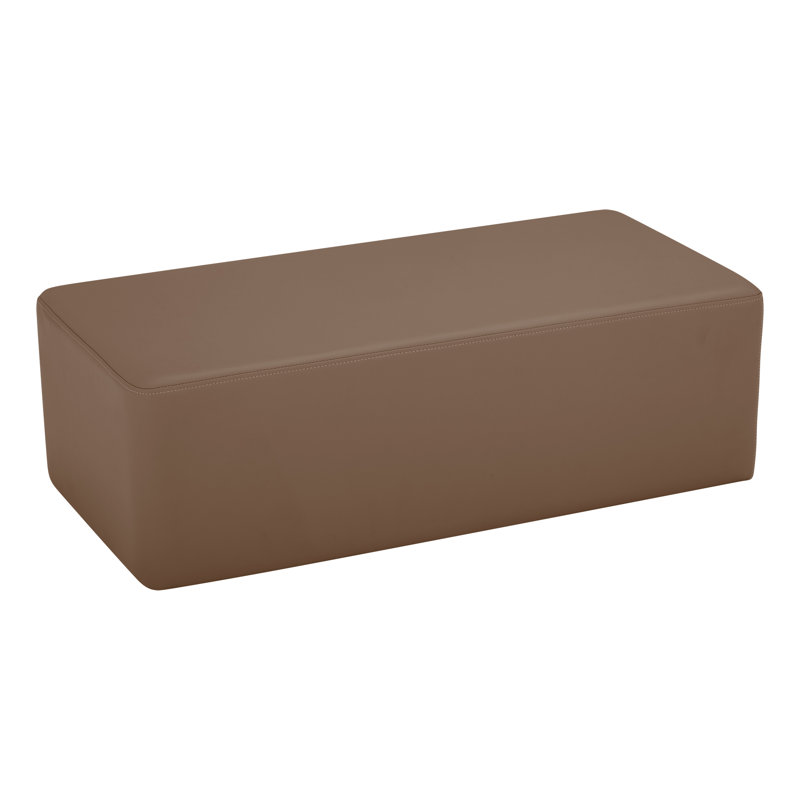 Tabouret rectangulaire modulaire de Learniture, H 12 po x l 36 po x P 18 po, Non, Chocolat