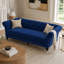 Canapé 3 places de style Chesterfield classique en polyester, avec dossier capitonné profond, accoudoirs arrondis, coussin amovible et pieds en bois massif, idéal pour le salon.-1159870886