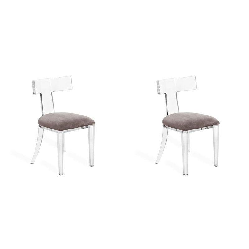 Chaise parsons à oreilles Wingback