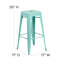 Kai Industrial Style Bar Stool - Set of 4 - Modern Metal Counter or Bar Height-1394825072-1385812508