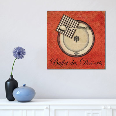 Buffet de Desserts 1 Piece Wrapped Canvas Wall Art