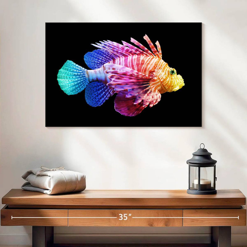 Brampt Rainbow Lionfish, 32" H x 48" W