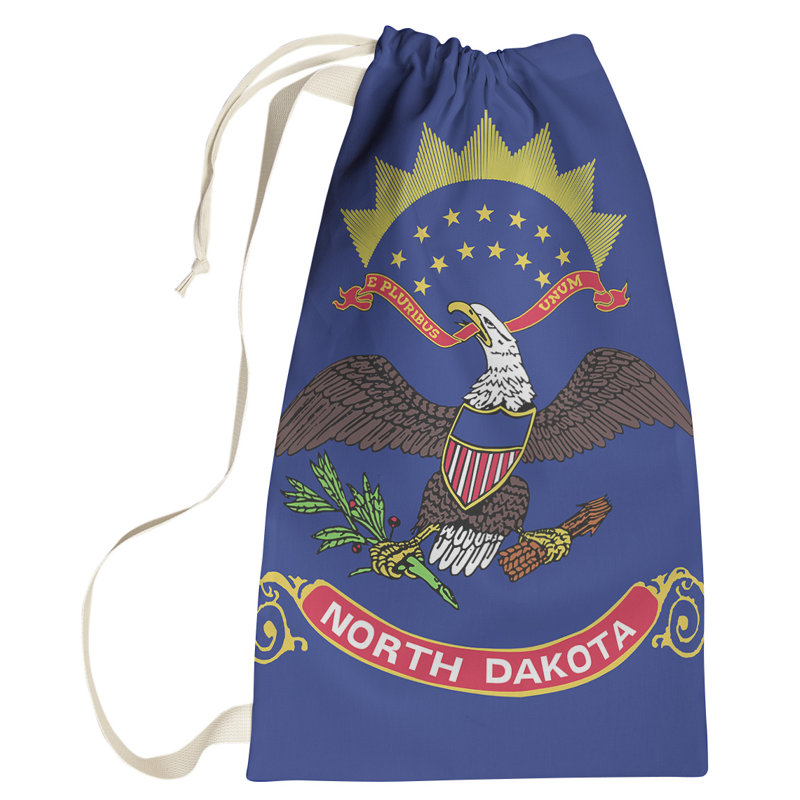 Sac à lessive US State flag, Petit (H 64 po x l 20 po x 1,5 po), Dakota du Nord