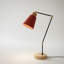 Lampe de bureau réglable en métal 21 po avec base en bois naturel Aurelius-1854523913