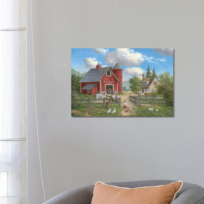 Down on the Farm 1 Piece Wrapped Canvas Painting